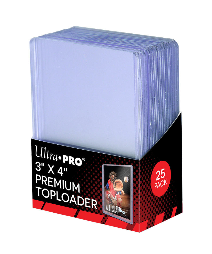 3x4 Clear Premium Toploaders (25 Pack)
