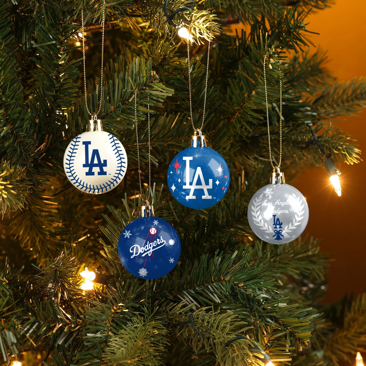 Los Angeles Dodgers 12 Days of Christmas Advent Calendar Ornament Set