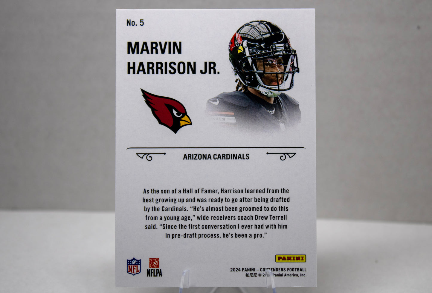 Marvin Harrison Jr. – Panini Contenders Rookie Stallions #5 Cardinals RC