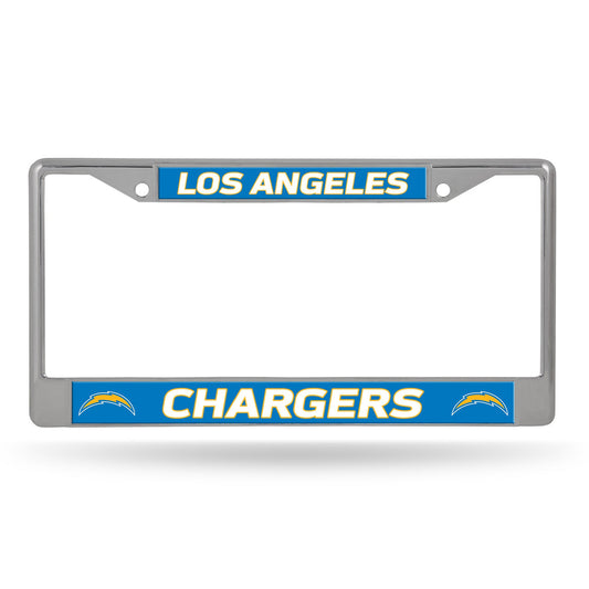 Los Angeles Chargers Chrome Printed Insert License Plate Frame