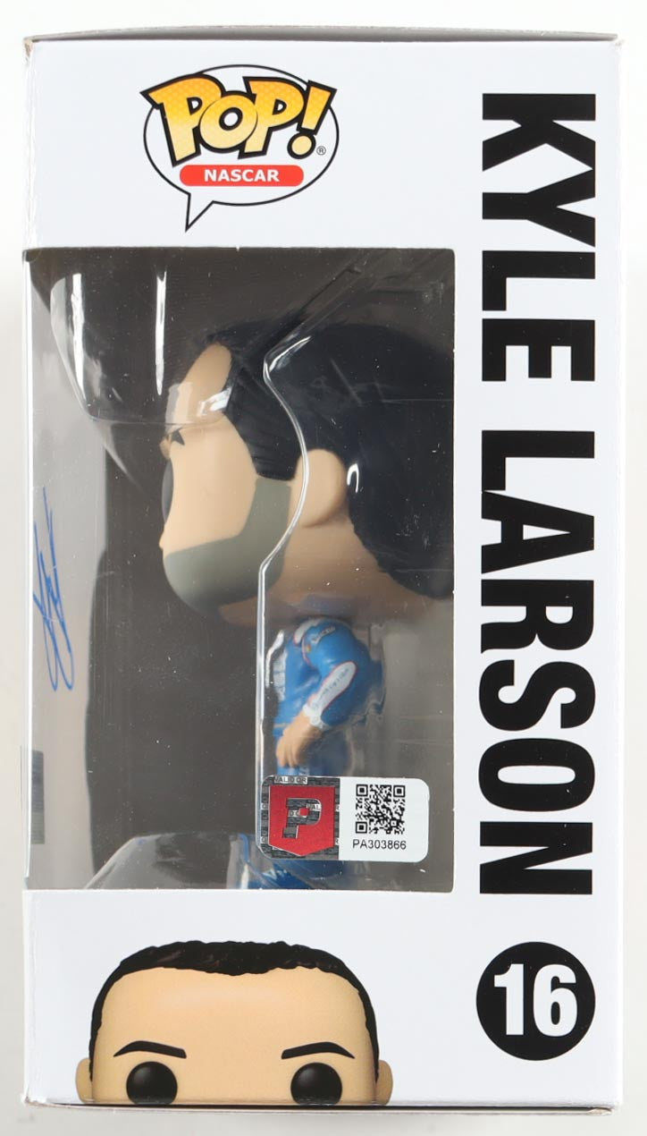 Kyle Larson Signed NASCAR #16 Funko Pop! Vinyl Figure