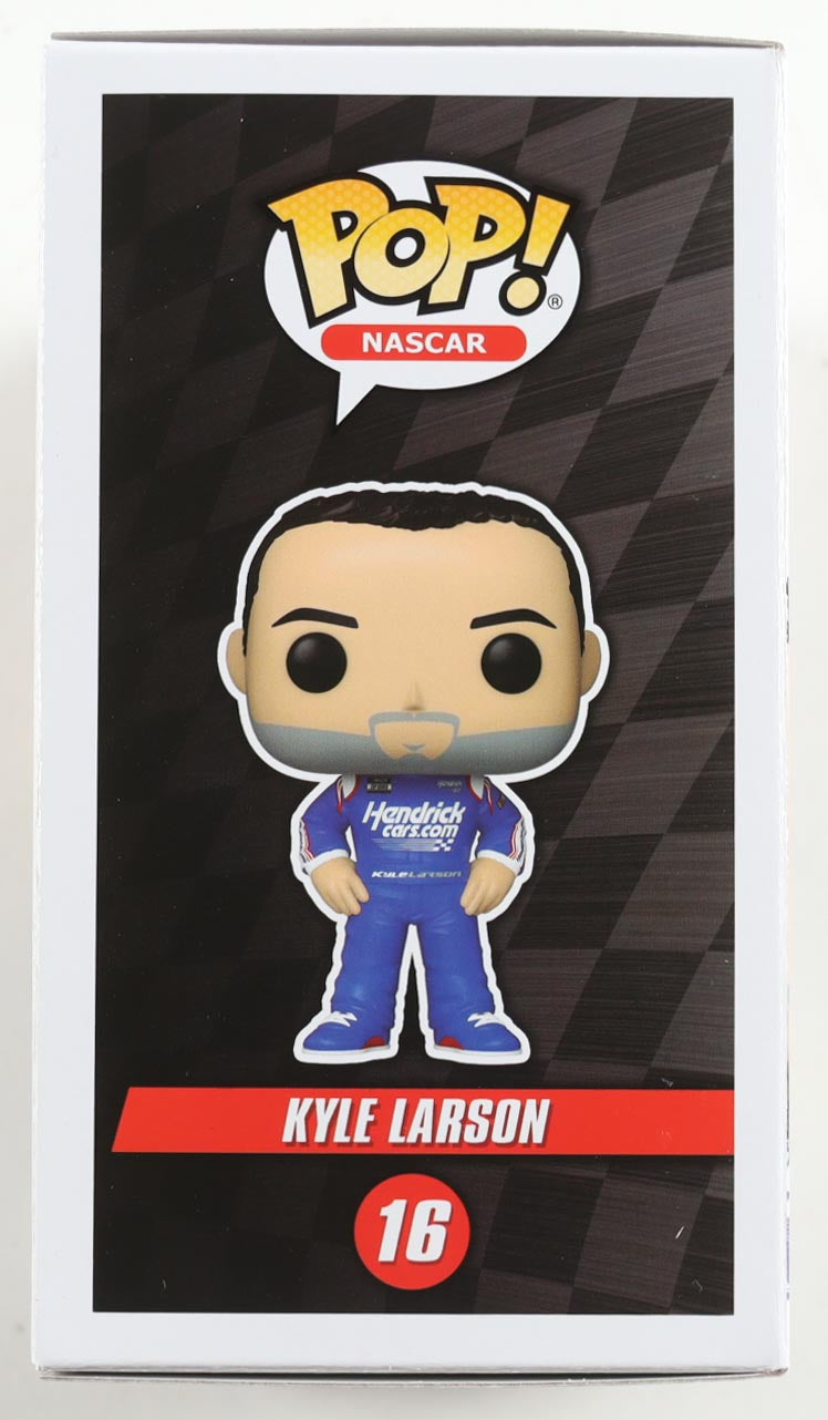 Kyle Larson Signed NASCAR #16 Funko Pop! Vinyl Figure
