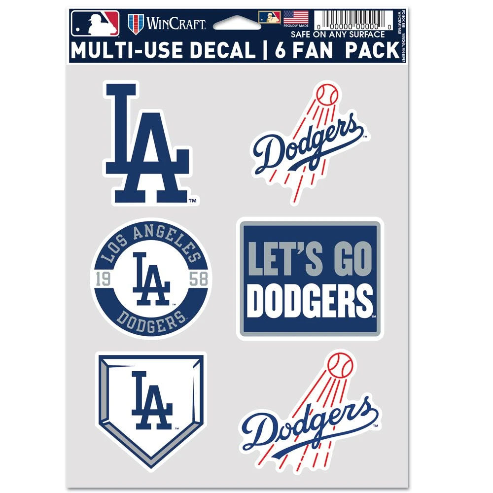 Los Angeles Dodgers Multi-Use Fan Decal 6-Pack
