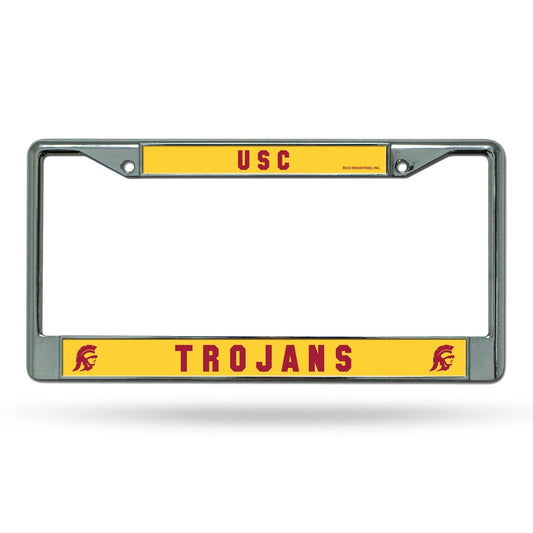 USC Trojans Chrome License Plate Frame