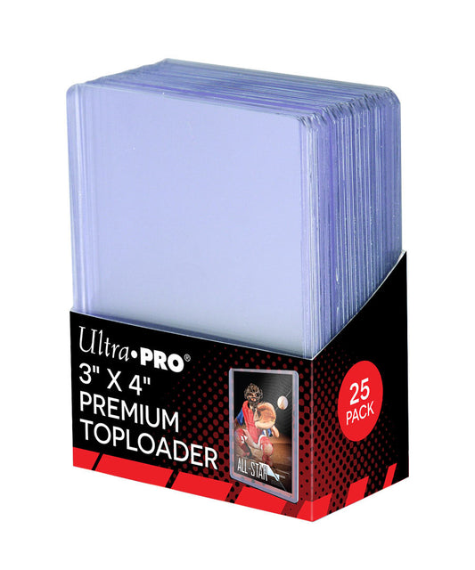 3x4 Clear Premium Toploaders (25 Pack)
