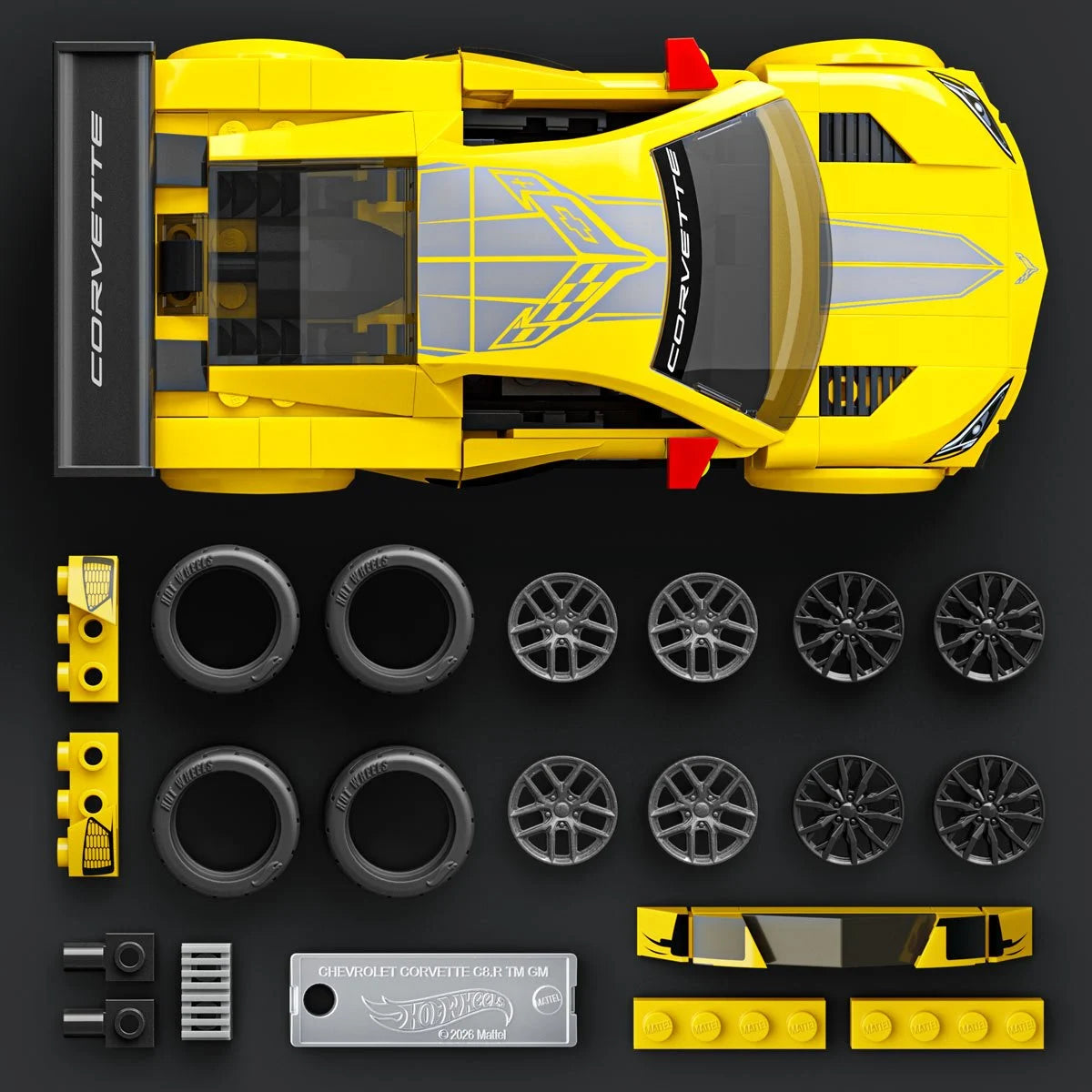 Hot Wheels Brick Shop Speed Series '20 Corvette C8.R (Yellow)