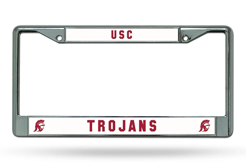 USC Trojans Chrome License Plate Frame