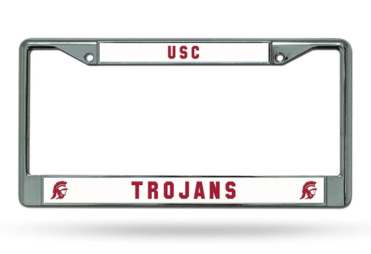 USC Trojans Chrome License Plate Frame