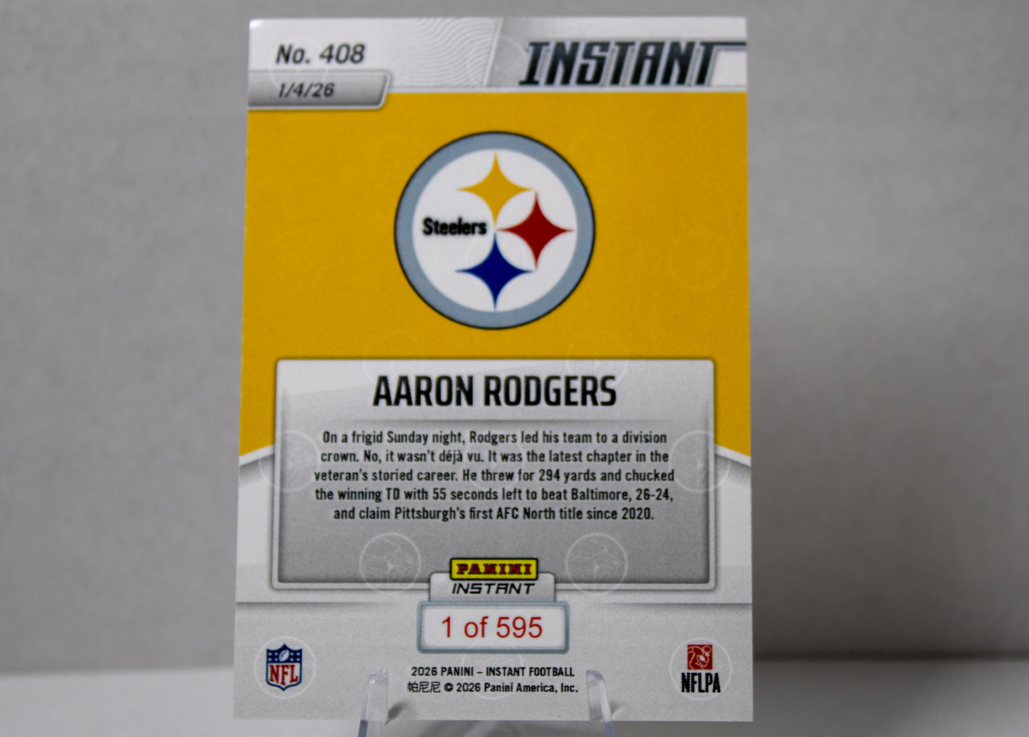 Aaron Rodgers - Panini Instant Football (408)