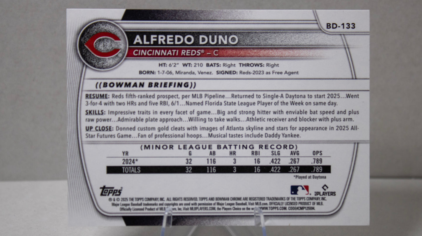 Alfredo Duno - Bowman Draft Baseball (BD‑133)