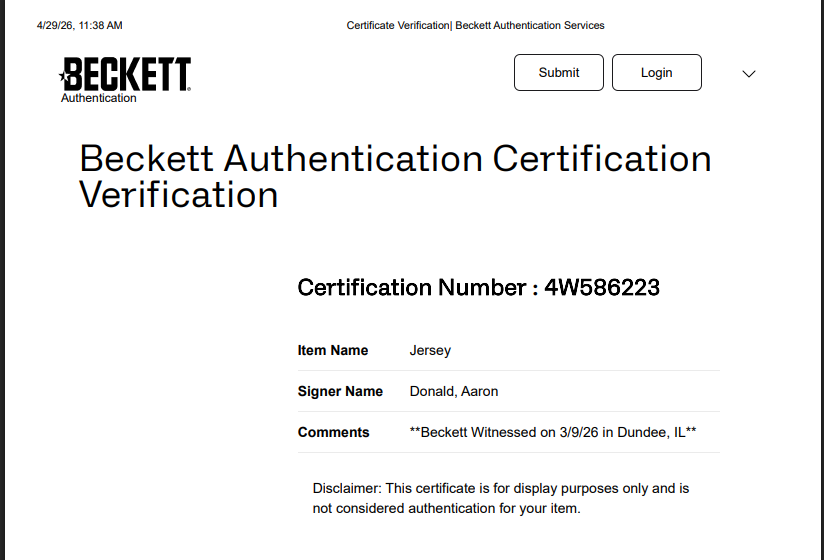 Aaron Donald Signed Los Angeles Rams Custom Jersey – Beckett Witnessed Authentication (BAS)