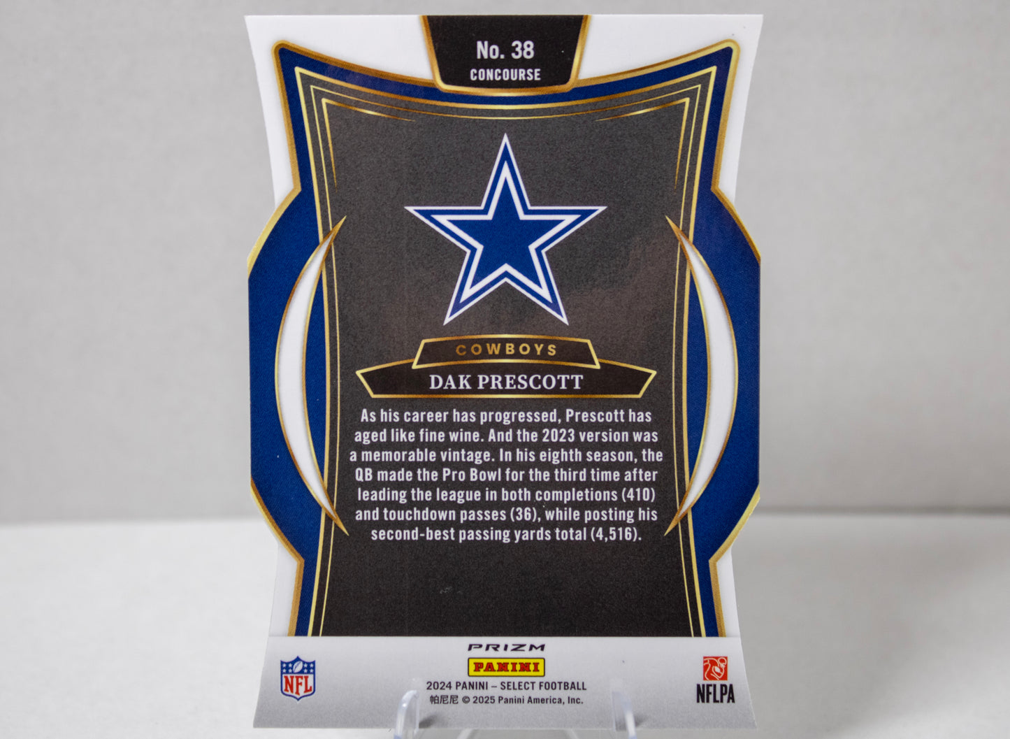 Dak Prescott – Panini Select Silver Prizm Concourse (No. 38)