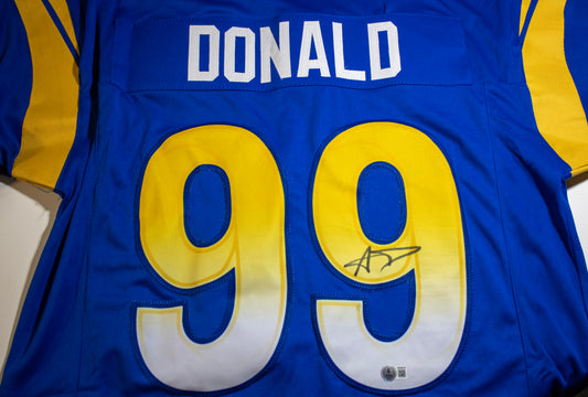 Aaron Donald Signed Los Angeles Rams Custom Jersey – Beckett Witnessed Authentication (BAS)