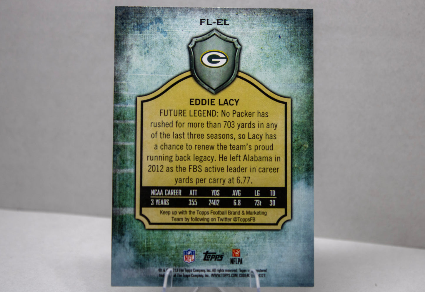 Eddie Lacy – Topps Future Legends Rookie Packers No. FL-EL