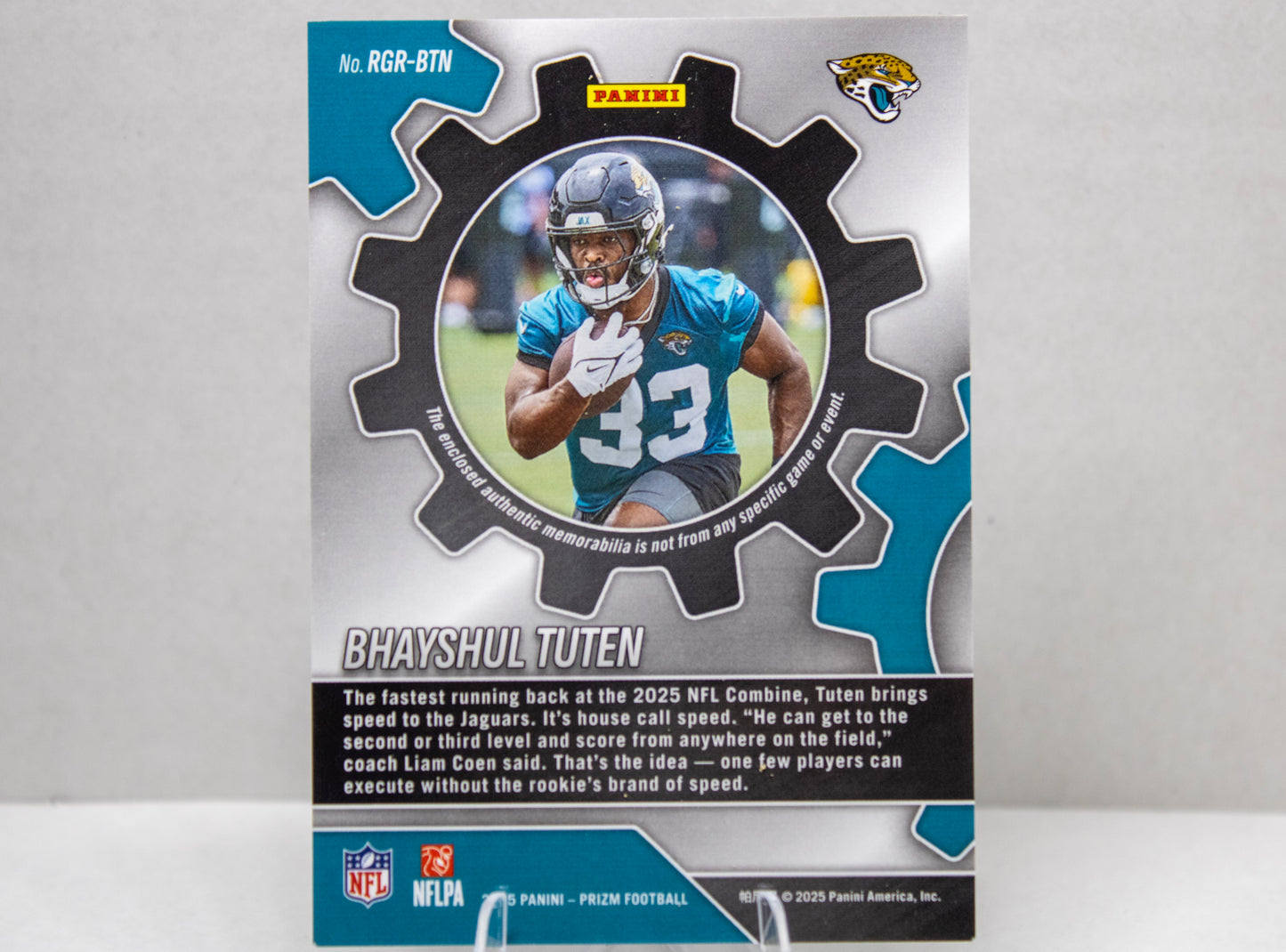 Bhayshul Tuten – Panini Prizm Rookie Gear RC RGR-BTN