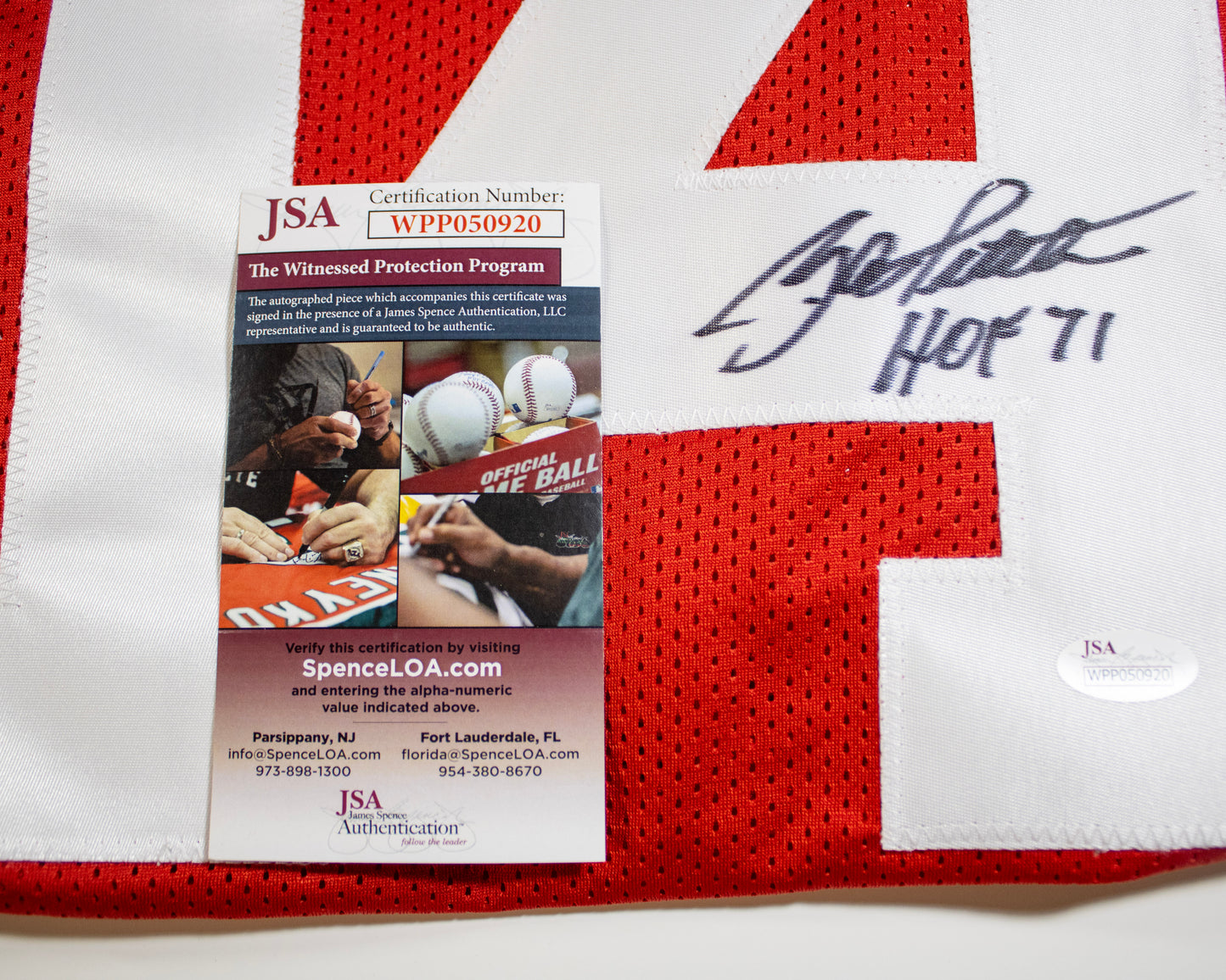 Y.A. Tittle Signed 49NERS Custom Football Jersey #14 – JSA Witnessed (WPP050920)