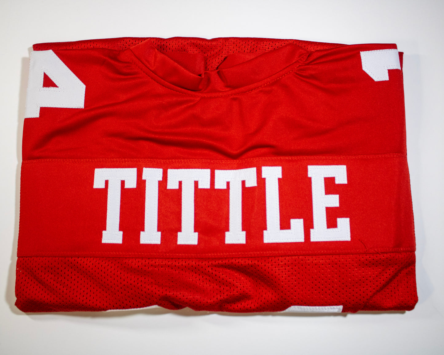 Y.A. Tittle Signed 49NERS Custom Football Jersey #14 – JSA Witnessed (WPP050920)