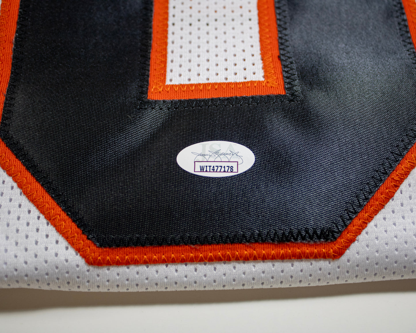 Jeff Blake Signed Bengals Custom Football Jersey #8 – JSA Witnessed (WIT477178)