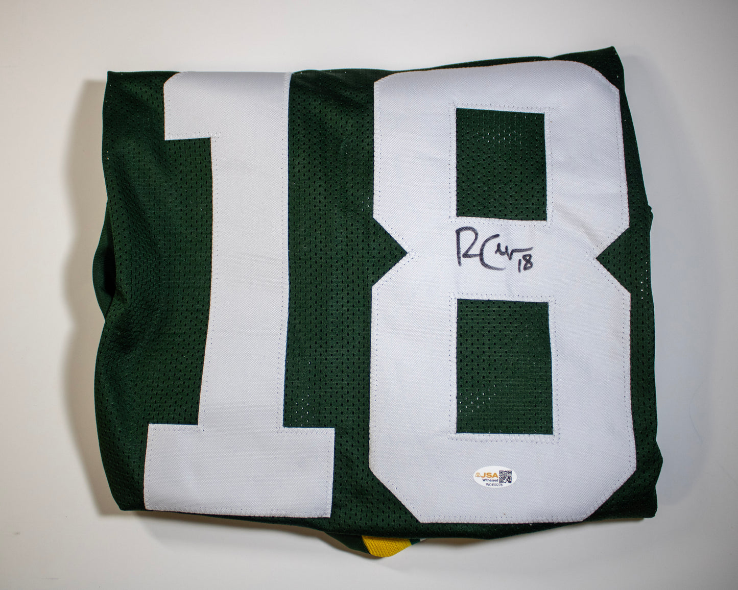 Randall Cobb Signed PACKERS Custom Football Jersey #18 – JSA Witnessed (WC450278)