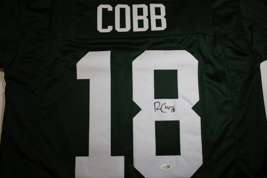 Randall Cobb Signed PACKERS Custom Football Jersey #18 – JSA Witnessed (WC450278)