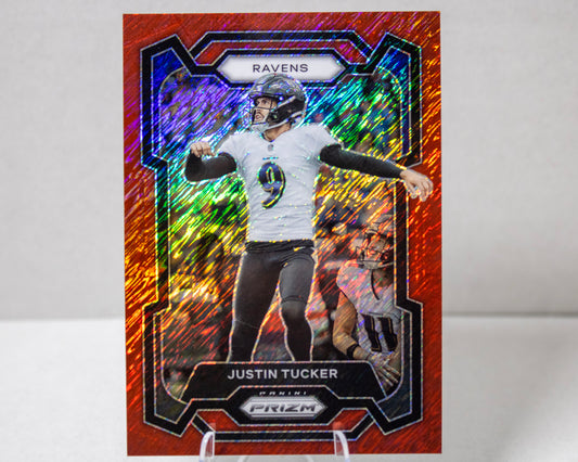 Justin Tucker – Panini Prizm Blue Shimmer /35 (No. 22)