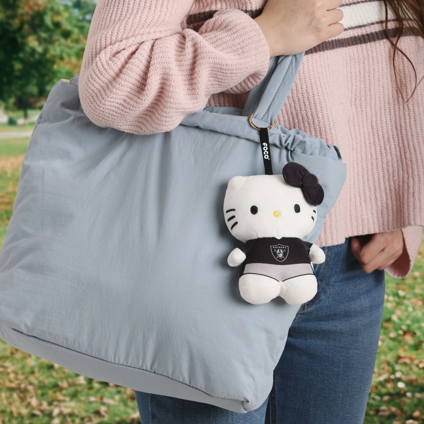 Las Vegas Raiders Hello Kitty Plush Keychain