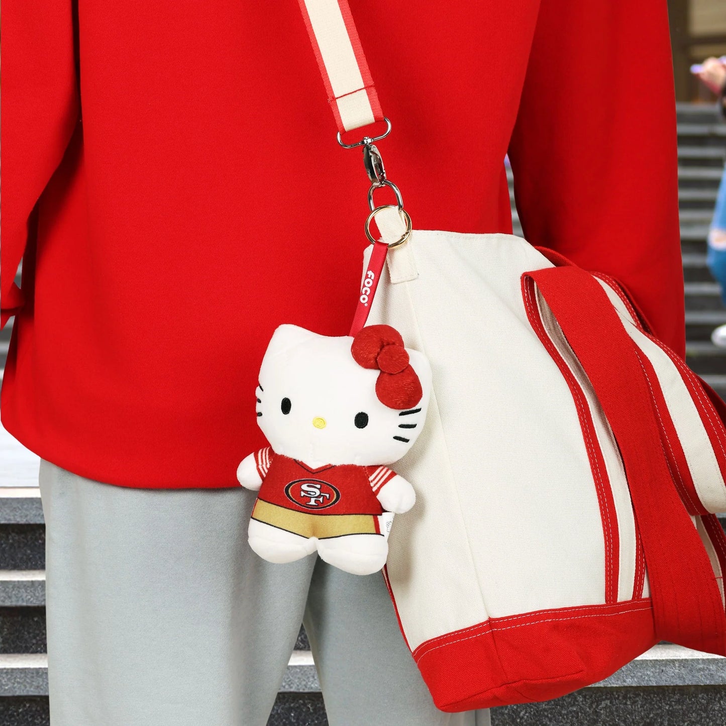 San Francisco 49ers Hello Kitty Plush Keychain