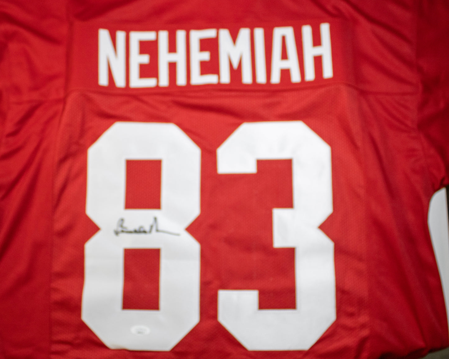 Renaldo Nehemiah Signed 49NERS Custom Football Jersey #83 – JSA Authenticated (AM33115)