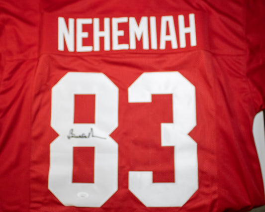 Renaldo Nehemiah Signed 49NERS Custom Football Jersey #83 – JSA Authenticated (AM33115)