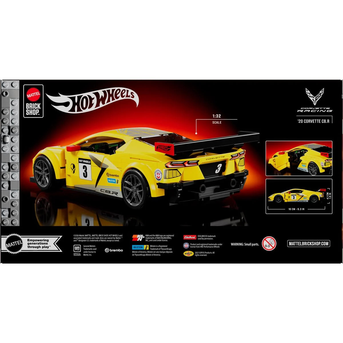 Hot Wheels Brick Shop Speed Series '20 Corvette C8.R (Yellow)
