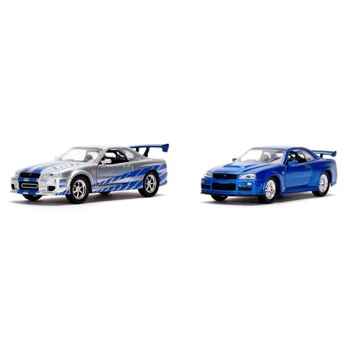 Fast & Furious Brian’s Nissan Skyline GT‑R R34 2‑Pack (1:32 Diecast Jada)